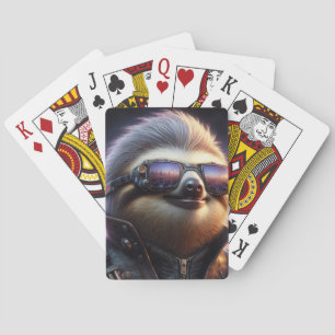 Sloth Cyberpunk Spielkarten