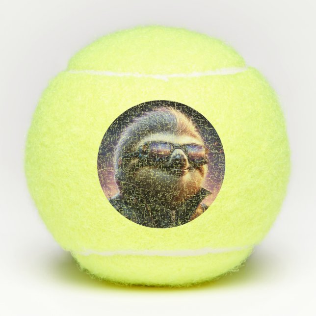 Sloth Cyberpunk Tennisbälle (Vorderseite)