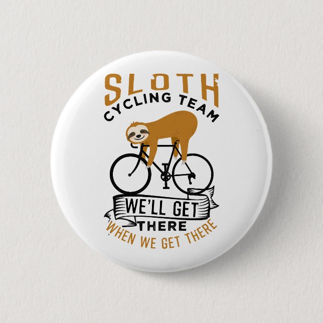 Sloth Cycling Team Button (Vorderseite)