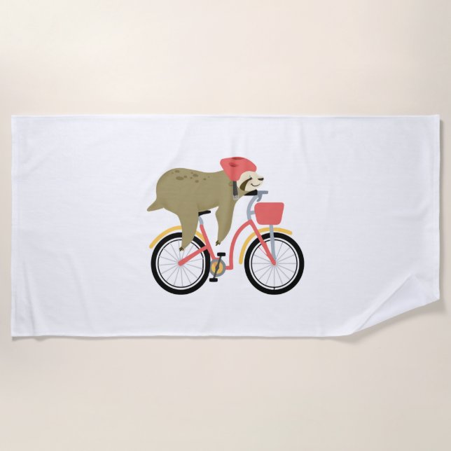 Sloth Cycling Team Strandtuch (Vorderseite)