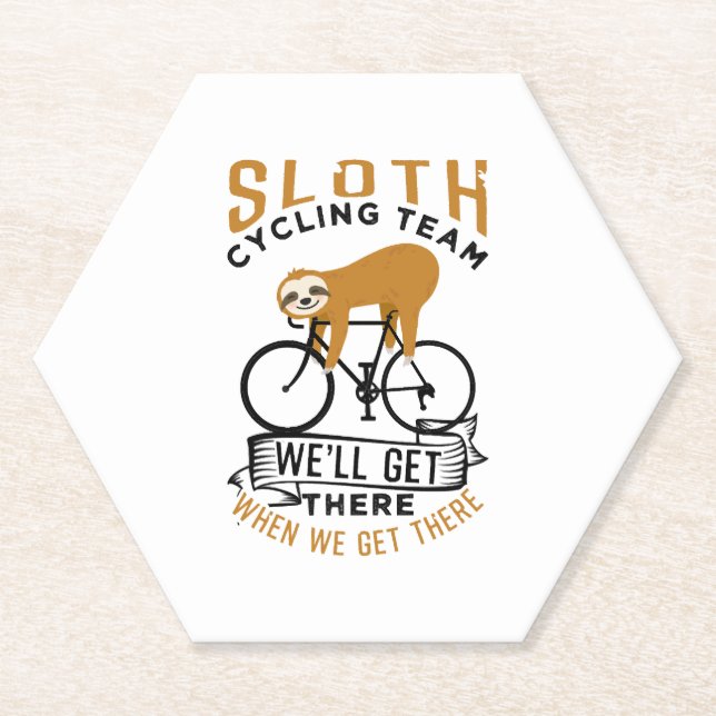 Sloth Cycling Team Untersetzer (Vorderseite)