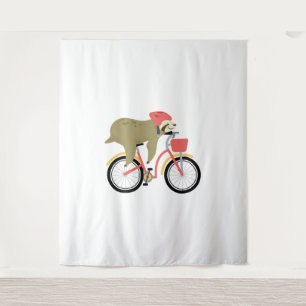 Sloth Cycling Team Wandteppich