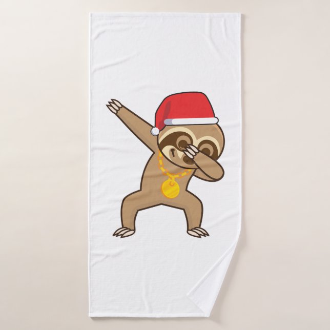Sloth Dab Sticker Badehandtuch (Badehandtuch)
