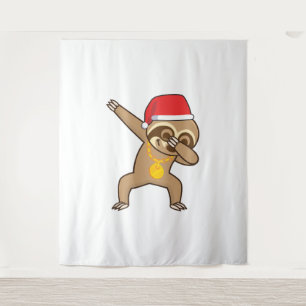 Sloth Dab Sticker Wandteppich