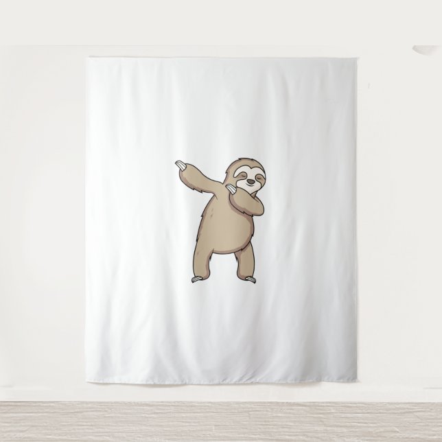 Sloth Dab Wandteppich (Vorderseite)