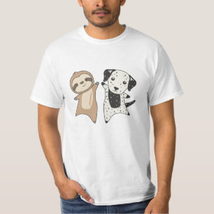 Sloth Dalmatiner Hunde Tierfreunde für Kinder T-Shirt
