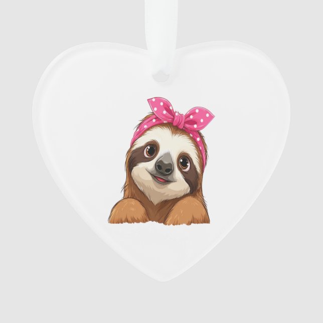 Sloth  Design Sloth Ornament (Vorderseite)