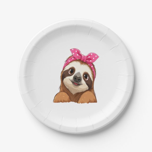 Sloth Design Sloth Pappteller (Vorderseite)