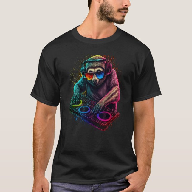 Sloth DJ  1 T-Shirt (Vorderseite)