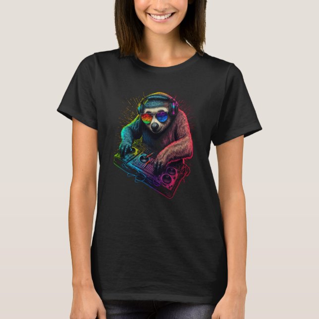 Sloth DJ  4 T-Shirt (Vorderseite)