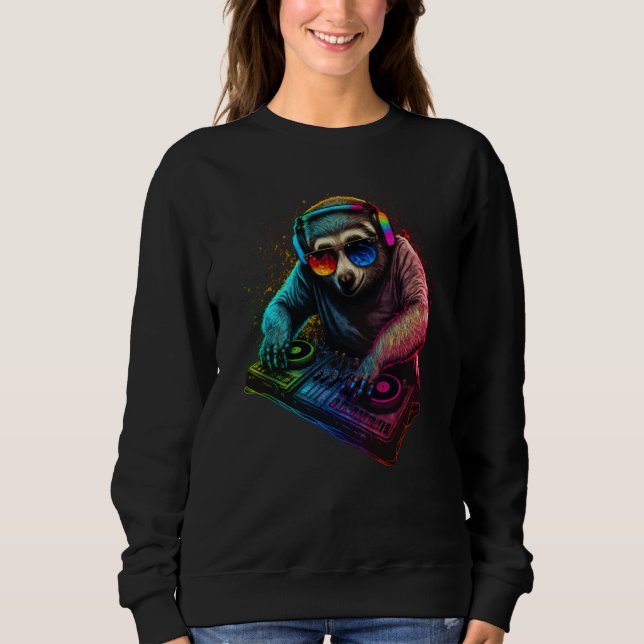 Sloth DJ Sweatshirt (Vorderseite)