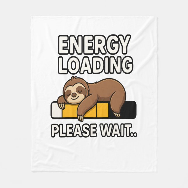 Sloth Energy Rettend Stimmung Fleecedecke (Vorderseite)