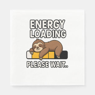 Sloth Energy Rettend Stimmung Serviette
