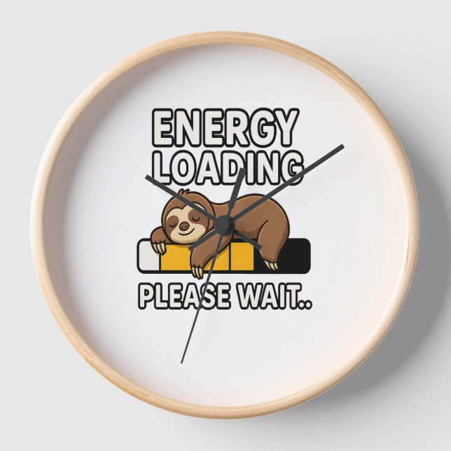 Sloth Energy Rettend Stimmung Uhr (Vorderseite)