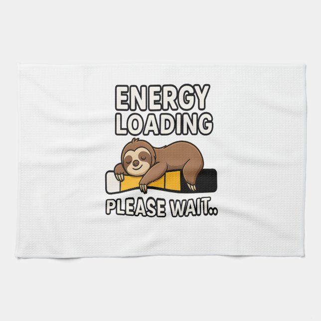 Sloth Energy Saving Mood Geschirrtuch (Horizontal)