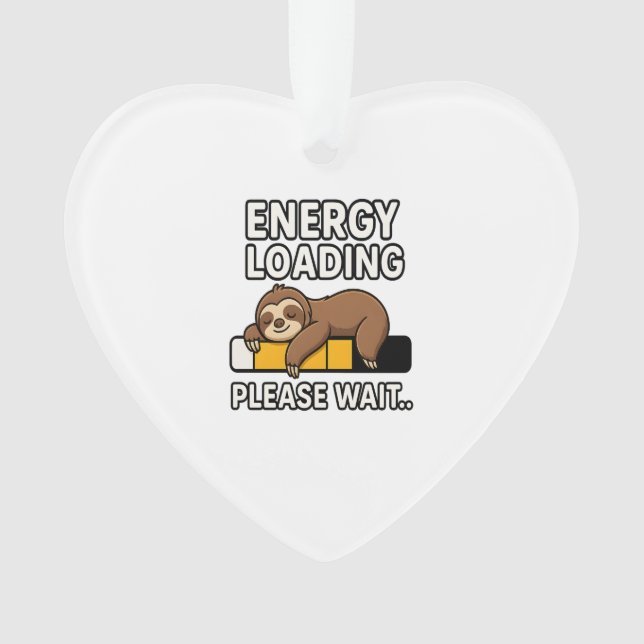 Sloth Energy Saving Mood Ornament (Vorderseite)