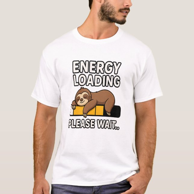 Sloth Energy Saving Mood T-Shirt (Vorderseite)