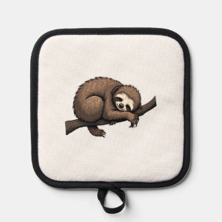 Sloth Etched Art Retro Nature Tee (2) Topflappen