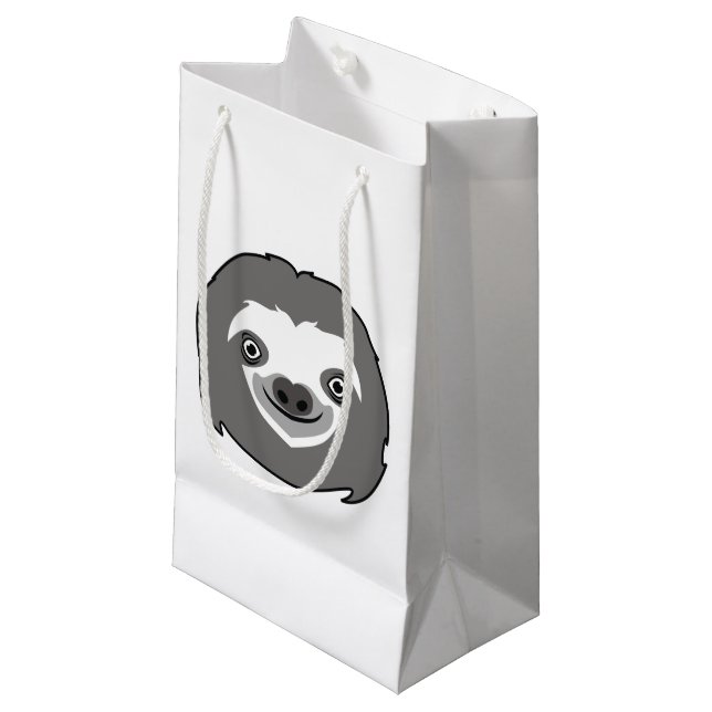 Sloth Face Kleine Geschenktüte (Vorderseite Schrägansicht)