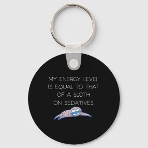 Sloth Fibro Lupus Chronic Fatigue Spoonie Sleepy S Schlüsselanhänger