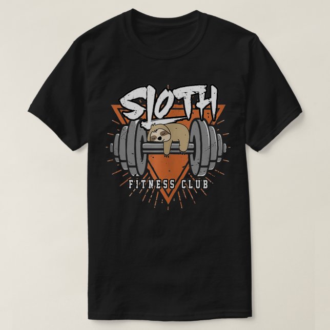 Sloth Fitness Club Sloth Workout Motivation Gift T-Shirt (Design vorne)