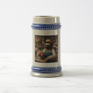Sloth Florist Bierglas