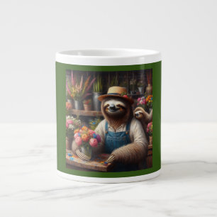 Sloth Florist Jumbo-Tasse