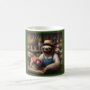 Sloth Florist Kaffeetasse