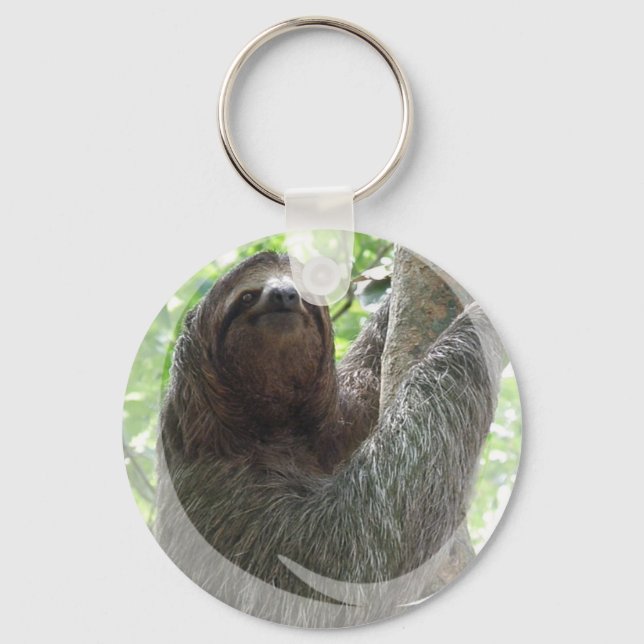 Sloth Foto Design Schlüsselanhänger (Vorderseite)