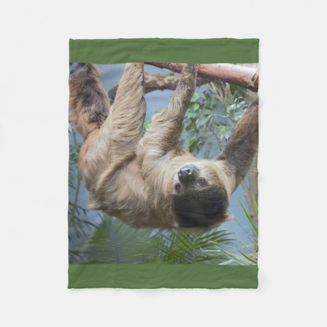 Sloth-Foto Fleecedecke (Vorderseite)