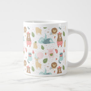 Sloth & Friends-Muster Jumbo-Tasse