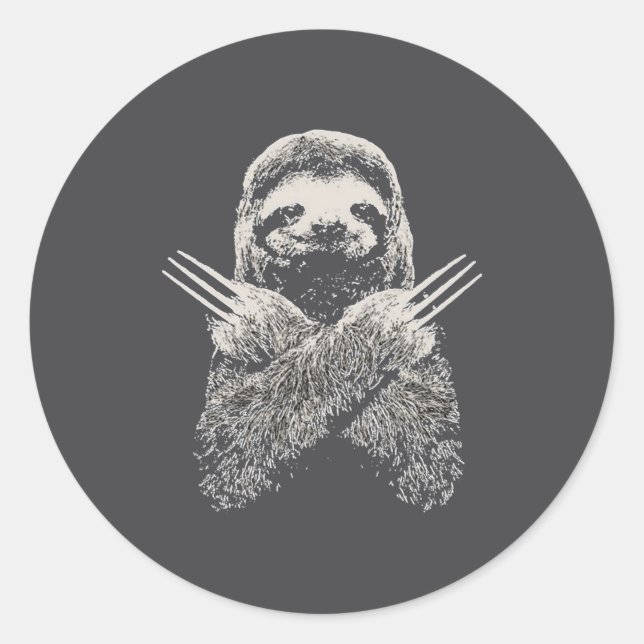 Sloth Funny Costume Gift For Lazy S  Runder Aufkleber (Vorderseite)