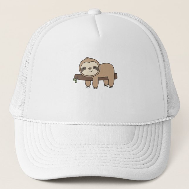 Sloth Funny Relaxed Niedlicher Tiere für Kinder Truckerkappe (Vorderseite)
