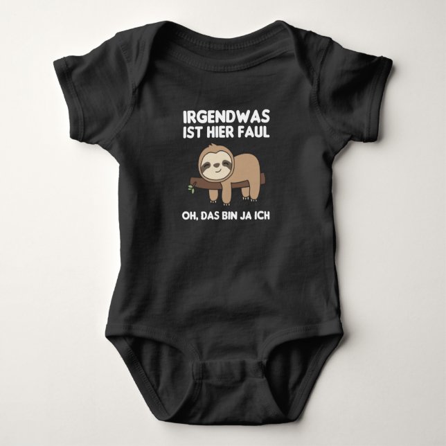 Sloth Funny Sprichwort Relaxter Sloth Baby Strampler (Vorderseite)