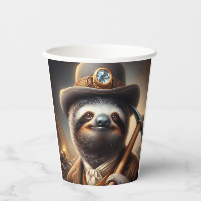 Sloth Gold Miner Pappbecher (Vorderseite)