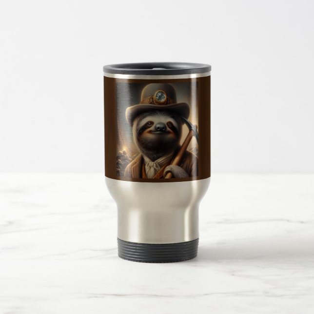 Sloth Gold Miner Reisebecher (Mittel)