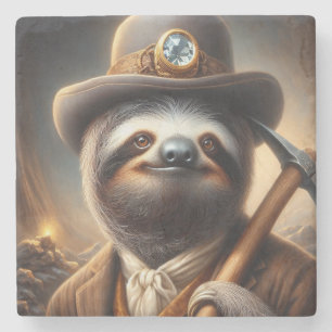 Sloth Gold Miner Steinuntersetzer