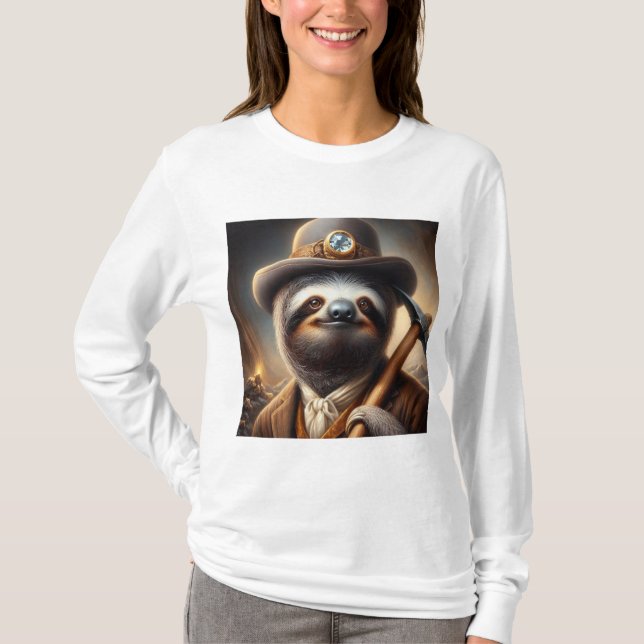 Sloth Gold Miner T-Shirt (Vorderseite)