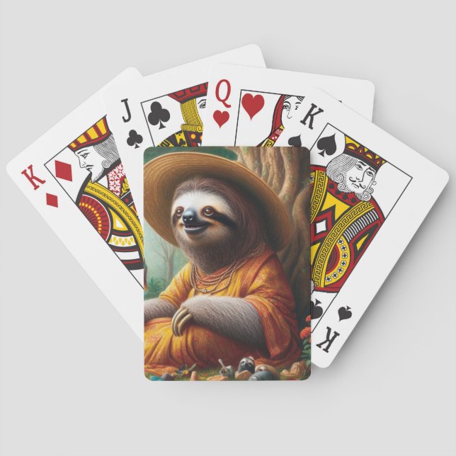 Sloth Grandma Spielkarten (Rückseite)