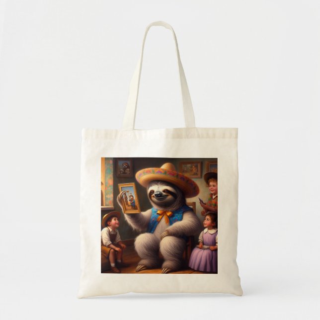 Sloth Grandpa Tragetasche (Vorne)