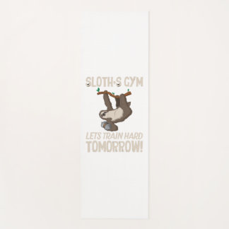 Sloth Gym Lasse hart trainieren Morgen Yogamatte