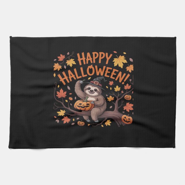 Sloth Halloween Day Classic T - Shirt Geschirrtuch (Horizontal)