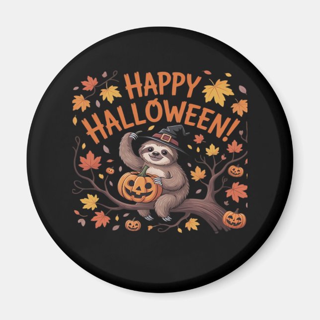 Sloth Halloween Day Classic T - Shirt Magnet (Vorne)