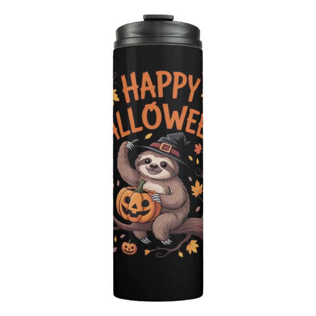 Sloth Halloween Day Classic T-Shirt Thermosbecher (Vorderseite)