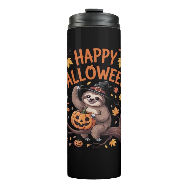 Sloth Halloween Day Oversified T - Shirt Thermosbecher (Vorderseite)