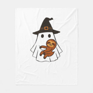 Sloth Halloween Ghost Witch Hat Animal Lovers Boys Fleecedecke