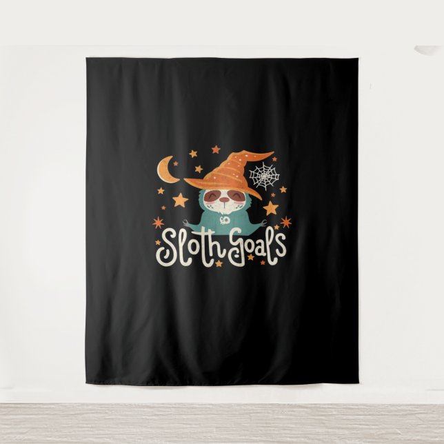 Sloth Halloween Goals Classic T - Shirt Wandteppich (Vorderseite)