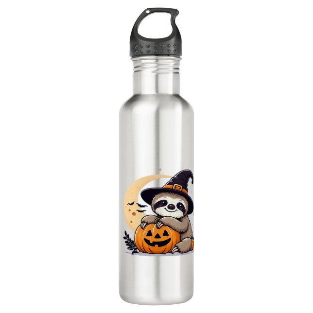 Sloth Halloween Motif Cute Classic T-Shirt Edelstahlflasche (Vorderseite)
