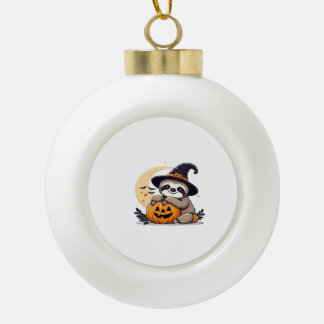 Sloth Halloween Motif Cute Classic T-Shirt Keramik Kugel-Ornament
