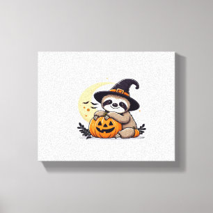 Sloth Halloween Motif Niedlicher klassischer T - S Leinwanddruck